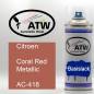 Preview: Citroen, Coral Red Metallic, AC-418: 400ml Sprühdose, von ATW Autoteile West.
